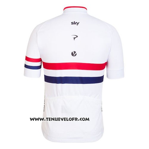 2016 Maillot Ciclismo France Rouge et Blanc Manches Courtes et Cuissard